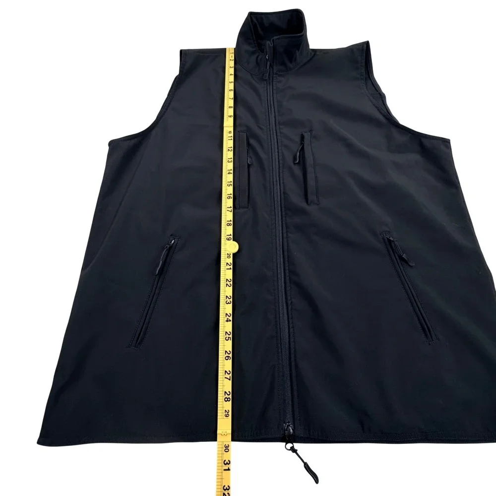 Rothco Military Tactical Soft Shell Vest Men XL Black Utility Workwear‎ Full Zip